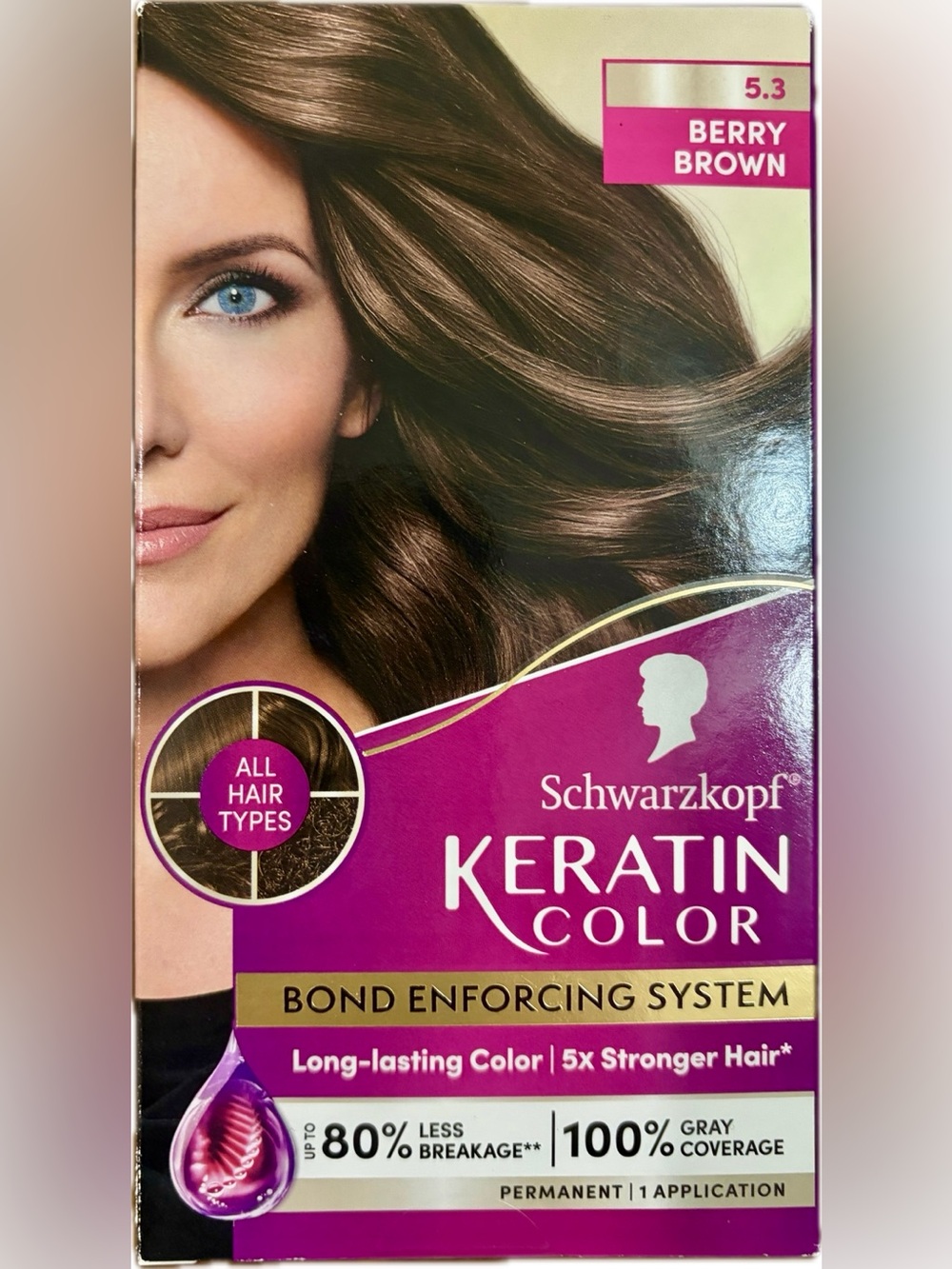 Schwarzkopf Keratin Color Permanent Hair Dye - Berry Brown (5.3)